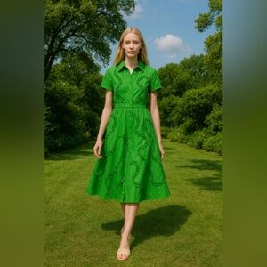 Kate Spade Target Green Ribbon Dress Small